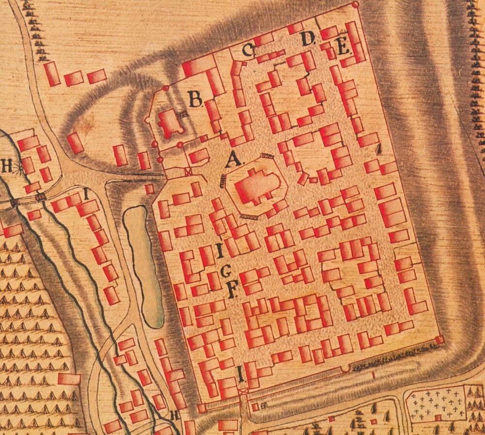 Karte 1750 von Johann Labert Kolleffel